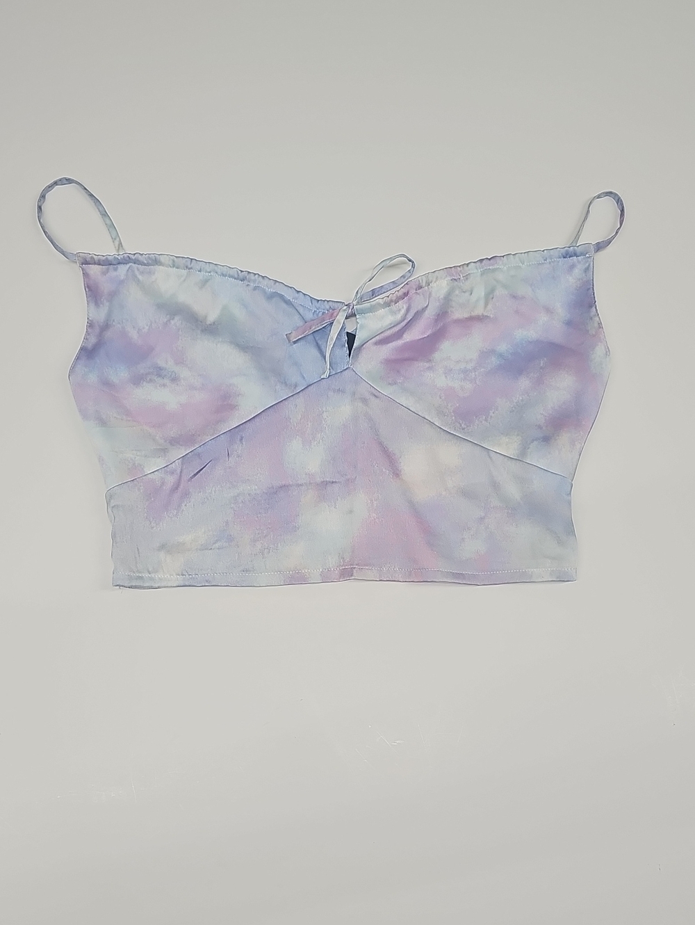 NWT Hollister Pastel Tie-Dye Lavender & Sky Blue Crop Cami Size M